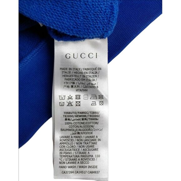 Gucci Kids Royal Blue Dye Cotton Button-up Sweatshirt 10 Women XS to S - Picture 6 of 6
